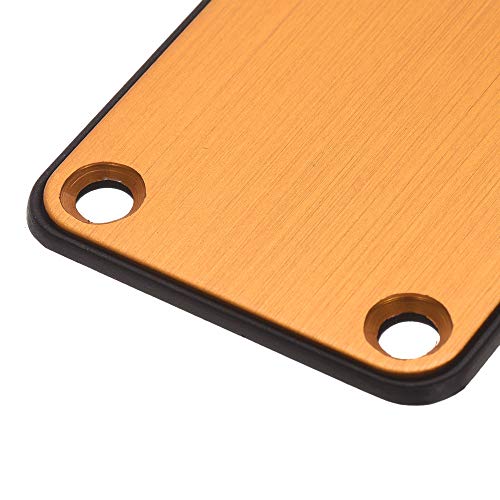 RuleaxAsi Guitarra Placas de Pescoço Liga de Alumínio Neckplate com Parafusos e Plástico de Volta Pl