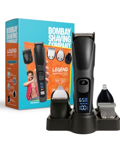 Image of Bombay Shaving Company 12 in 1 Full Body Trimmer for Man | Runs Nonstop for 300 Mins | 5 Attachments | Beard, Body, Nose, Hair | Type C | Gift for men | Rechargeable All In One Men Trimmer | Legend 365