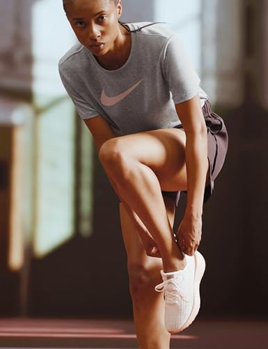 Nike Women's Interact Run Road Running Shoes, White/Apricot Agate-Phantom-Washed Coral, 7