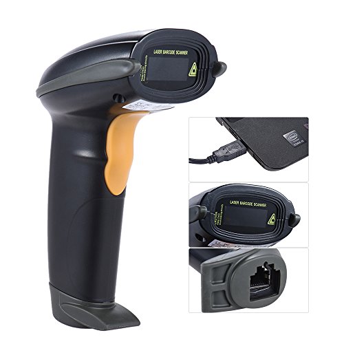 USB Wired Scanner Leitor Handheld 1D Barcode código de barras para o Armazém Supermercado Biblioteca