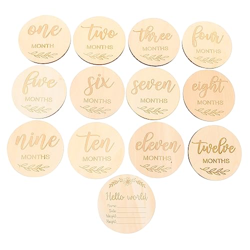 Cartes de Jalons Bébé UKCOCO 13 Pièces Accessoire Photo Naissance