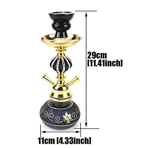 XXIXXV Hookah konventionelle Wasserpfeife mit 2 Schlauch Glasboden Flasche Shisha Nargile Sheesha Narguile Chicha… – Bild 3
