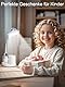 WLHBF Schreibtischlampe Kinder, LED Astronaut Tragbar Tischlampe, Leselampe mit Projektion &Bleistifthalter, Schreibtischlampe Dimmbar Wiederaufladbar Lampe für Student Schlafsaal Studie Lesen