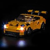 Hilighting Led Light Kit Compatible with Lego Speed Champions Porsche 911 GT3 RS Super Car Building Set, Lights Decoration Compatible with Lego 77239 (Model Not Included)