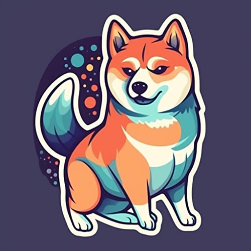 Image of Yoonek Graphics Shiba Inu Dog Vinyl Decal Sticker for Car, Laptop, Tumbler, More. #001604