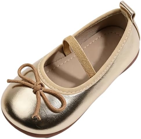 Toddler Girls Dress Shoes Mary Jane Flats School Uniform Oxfords Wedding Party Bow Flower Shoes Comfort Loafers
