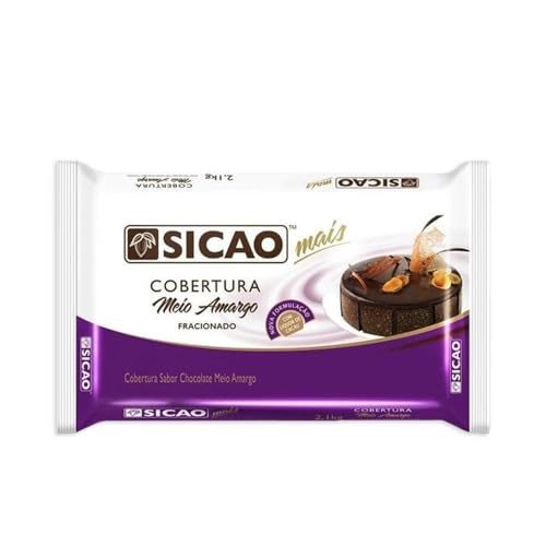 Cobertura Fracionada Mais Sabor Chocolate Meio Amargo Barra 2,1kg SICAO