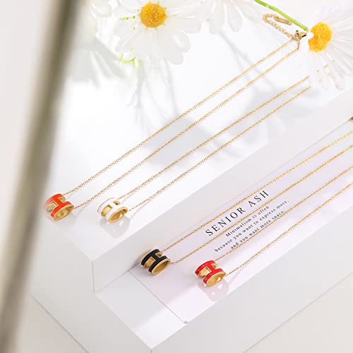 AIMADE H Necklace for Women18K Gold Plated Classic Letter Design Cute Fashion Necklace Pendant Jewelry Gifts for Women4