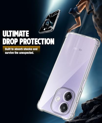 Image of WOW IMAGINE Clear Back Cover Case for Oppo A3x 5G | A3x 4G | A3 5G | Shockproof Soft TPU Case | Cushioned Edges for Ultimate Protection Back Cover Case - Transparent