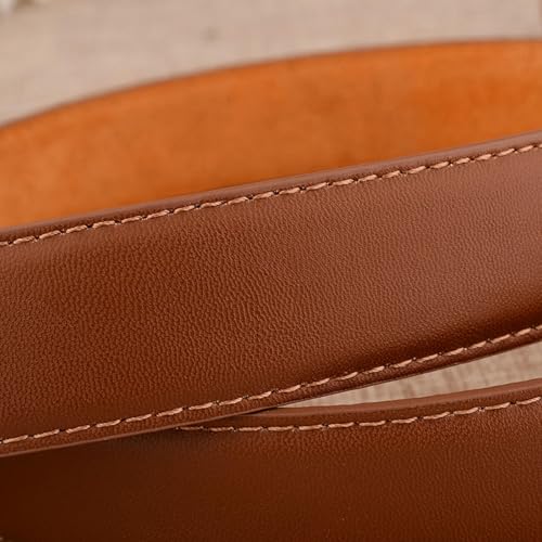 1.1" Wide Belts for Women Dresses, Ladies Leather Waist Belt with Elegant Buckle4