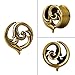 ERKUOO 2PCS Gothic Baroque Occult Ear Tunnels 6mm–25mm Swirl Cross Eye Plugs Gauges Double Flare Saddle Stretching Piercing Jewelry for Women Men Alternative Fashion
