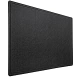 DexBoard 36' x 24' Large Bulletin Board for Wall | Decorative Felt Pin Board with 30 Push Pins | Foldable Photo Display Board for Office, Home & Classroom | Self-Adhesive Tape Included (Black)
