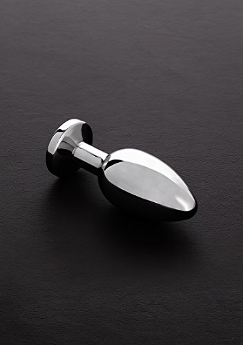 Plug anal acier rouge Shots Steel medium avec strass pour stimulation intense - 2