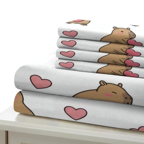 Linge de Lit Capybara 200x200 Imprimé 3D avec Fermeture Éclair - 7