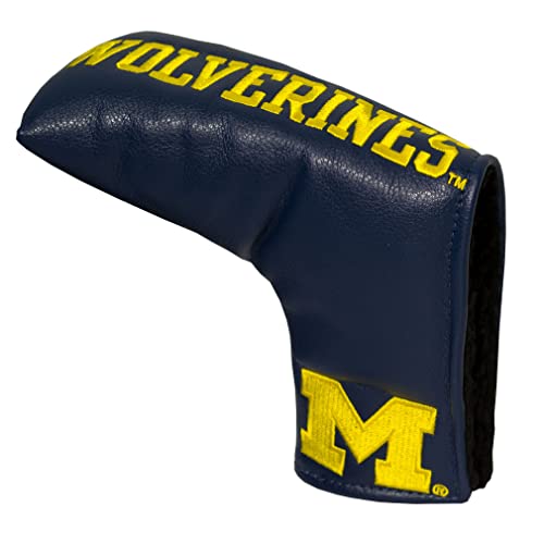 Team Golf NCAA Michigan Wolverines Golf Club Vintage Blade Putter Headcover, Form Fitting Design, Fits Scotty Cameron, Taylormade, Odyssey, Titleist, Ping, Callaway
