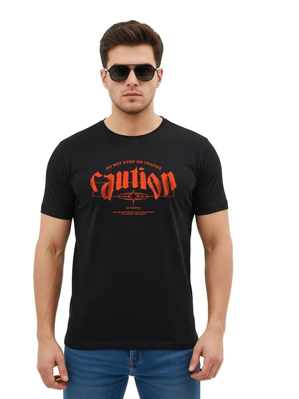 Image of Cotton Blend Regular Fit Half Sleeve Printed Round Neck Multicolor Drop Shoulder T-Shirt for Mens & Boys (Pack of 4)