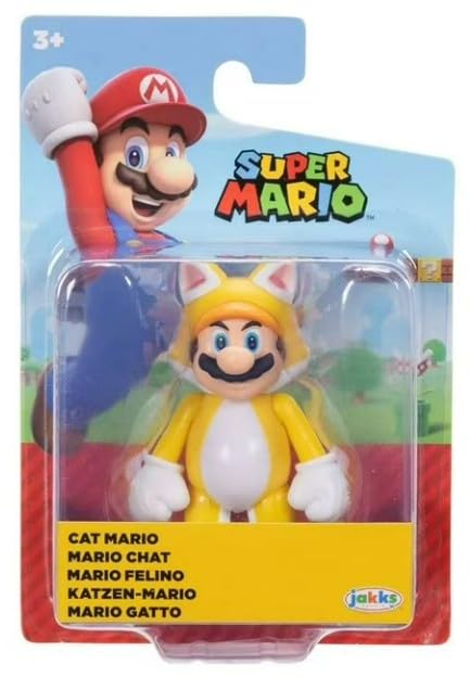 SUPER MARIO 2.5 inch Mini Action Figure - Standing Cat Mario - Packaging May Vary Collectable Toy