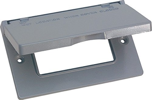 Sigma Electric Rectangle Metal 1 gang Horizontal GFCI Cover For Wet Locations