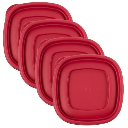 Replacement Lids for Rubbermaid Food Storage Containers - Fits 1.25-Cup and 2-Cup Sizes, BPA-Free and Durable (4-Pack)