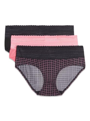 Image of Warner's womens Blissful Benefits No Muffin 3 Pack Hipster Panties