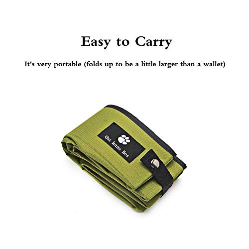 Misyue Cat Outdoor Collapsible Litter Box Light Weight Soft Foldable Waterproof Pet Cat Easy Cleaning Litter Pan Portable For Travel (L) Color :Black #TOP3