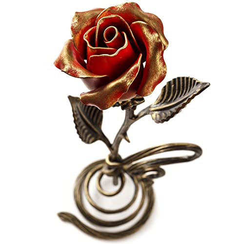 Red Metal Rose (Rose + Metal Stand) #TOP1