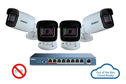Uniden Security System, 8 Outdoor Camera Security Cloud System with 9-Port PoE Switch