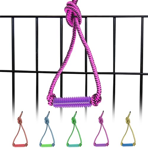 ChengFu Interactive Dog Toys Crate Training Aids for Puppies Puppy Teething Toys Peanut Butter Dog Food Treat Dispenser Toys (Purple)