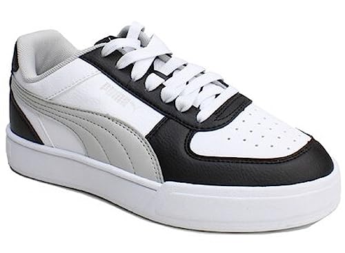 PUMA Unisex-Child Caven Low Top Sneaker, Puma White-Cool Light Gray, 4.5 US Big Kid4