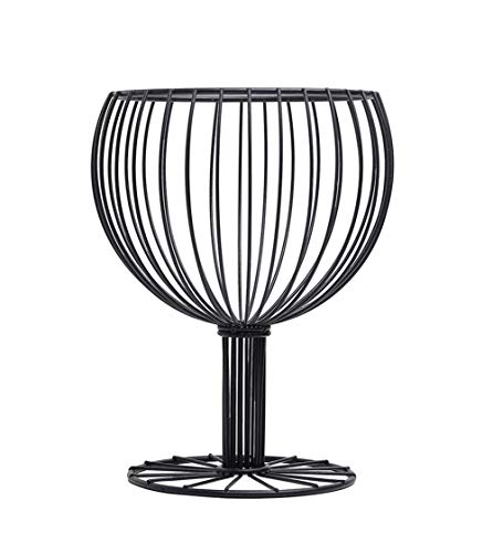 Fruit de Fil Métallique Moderne Basket - Coupe du Vin Forme Légumes pain Snacks Stockage Bol Support à Plateau de Cuisine