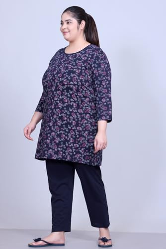 Image of RYSH Women's Plus Size Printed Longline Tops | Printed longline tops in multiple colours and plus sizes
