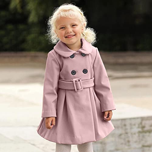 Toddler Girls Winter Windproof Coat Jacket Kids Warm Fleece Outerwear Trench Coat Flannel Clothes Overcoat Outerwear #TOP6