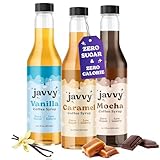 Coffee Syrup - Zero Sugar, Zero Calorie, Flavoring Syrup for Coffees, Coffee Bar Accessories - Great for Flavoring All Types of Drinks – 3 Pack