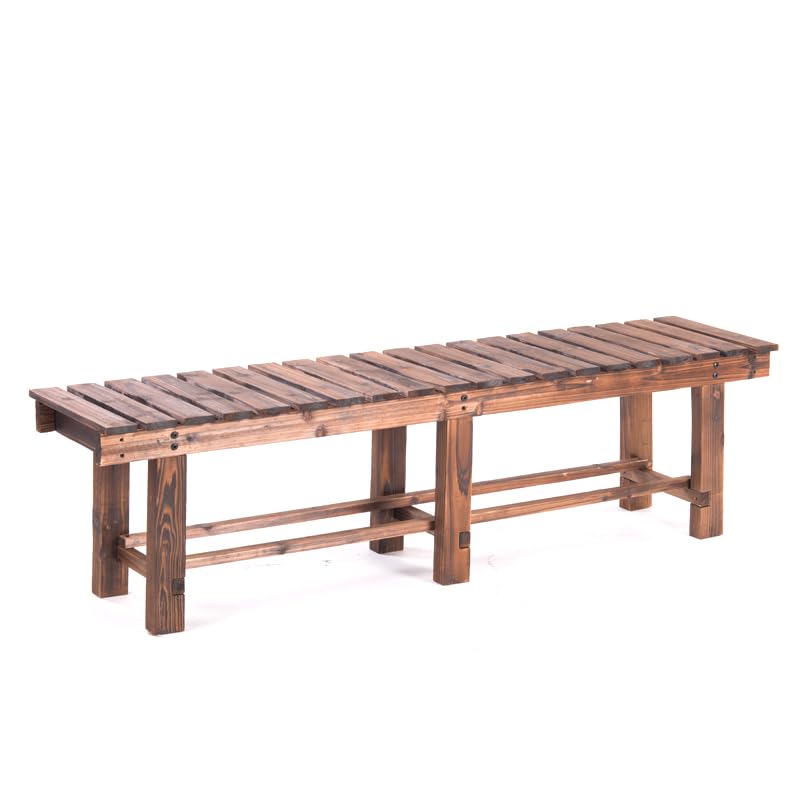 Banc de jardin confortable en bois massif pour soulager le dos