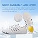 Hike Barefoot Shoes for Women Men, Breathable Non-Slip Athletic Footwear, Wide Toe Water Shoes for Hiking, Non-Slip Neuropathy Shoes for Women Men (White Black, Adult, Women, 8, 8.5)