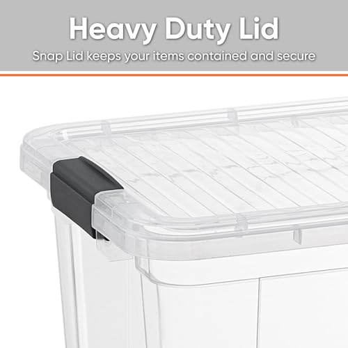 Image of Superio Storage Bins with Lids- 2 Pack, 21 Qt Clear Boxes for Organizing, Stackable Plastic Containers- BPA Free, Non-Toxic, Odor Free, Organizer for Home, Office, Dorm