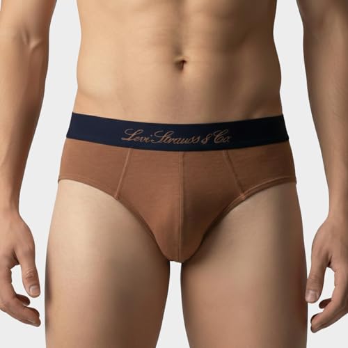 Image of Levi's Cotton Elite Brief | Premium Men's Brief Underwear | 4-Way Stretch | Outer Elastic Waistband | Double-Layered Pouch | Style 073 | Pack of 1