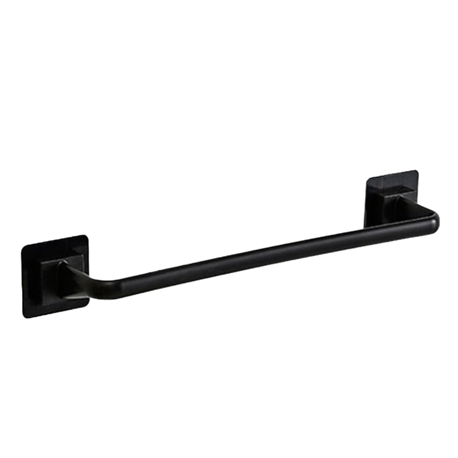 1PC Toilet Wall Mount Hanger Holder Clothes Towel Rack Bathroom Bar Storage Shelf(Black,34cm)