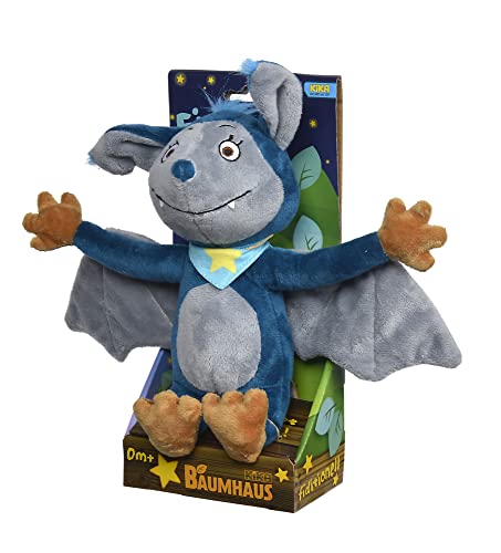 Simba 109221000 Fidi Fledermaus, bekannt aus dem KiKA Baumhaus aus kuschelweichem Plüsch, ab den ersten Lebensmonaten, Mehrfarbig, 25 cm