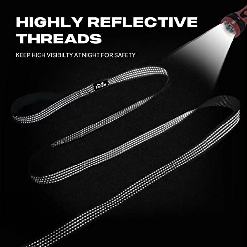 Twoear 6Ft Dog Leash Reflective, Comfortable Soft Padded Handle, Heavy Duty Dog Leash Nylon Dog Walking Leash For Small, Medium And Large Dogs, Black #TOP3
