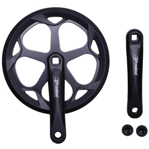 PROWHEEL 152 mm/160 mm/165 mm/170 mm/175 mm Fahrrad-Kurbelgarnitur, 46T/48T/52T Stahl-Kettenblatt Fahrrad-Kurbelarm-Set… – Ansicht 1