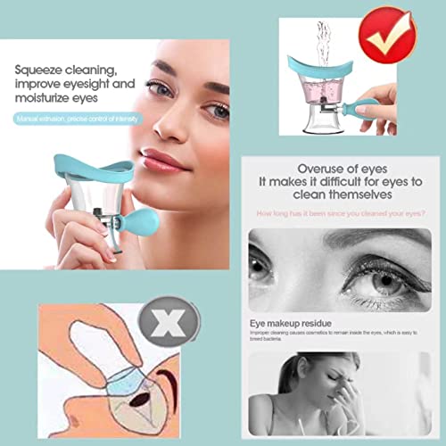 Image of Eye Wash Cup, Eye Wash Bath Kit (Eye Drop Guide /Wash Cup), Silicone Eye Cup for Effective Eye Cleansing, Soothing Tired Eyes (1)