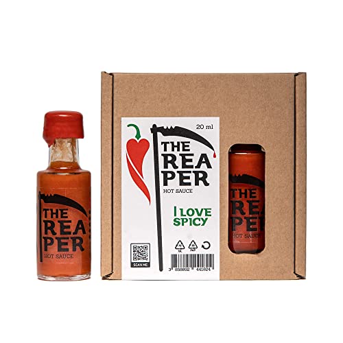 I LOVE SPICY The Reaper Salsa Picante 20 ml, Medido en el Laboratorio 96.581 SHU, 85% Chile Carolina...
