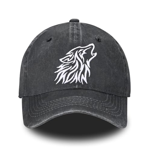 Image of Embroidered Baseball Cap for Women Men Vintage Adjustable Washed Distressed Denim Baseball Hat
