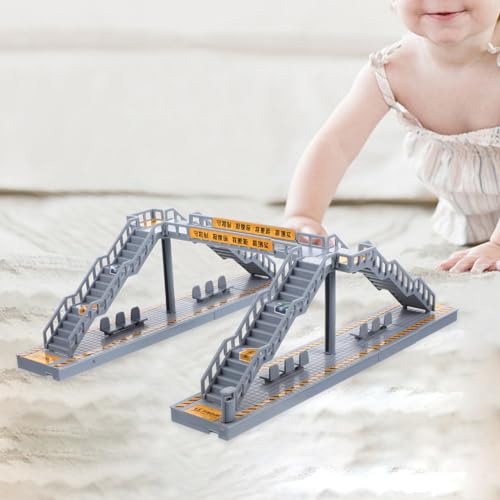 COHEALI 1 Set of Railway Scenery Overhead Footbridge Model Plastic Footbridge Model Sand Table Decor