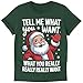 Custom Christmas T-Shirt – Santa “Tell Me What You Want” Quote – Personalized Back Text – Handmade Holiday Tee in Multiple Sizes & Colors