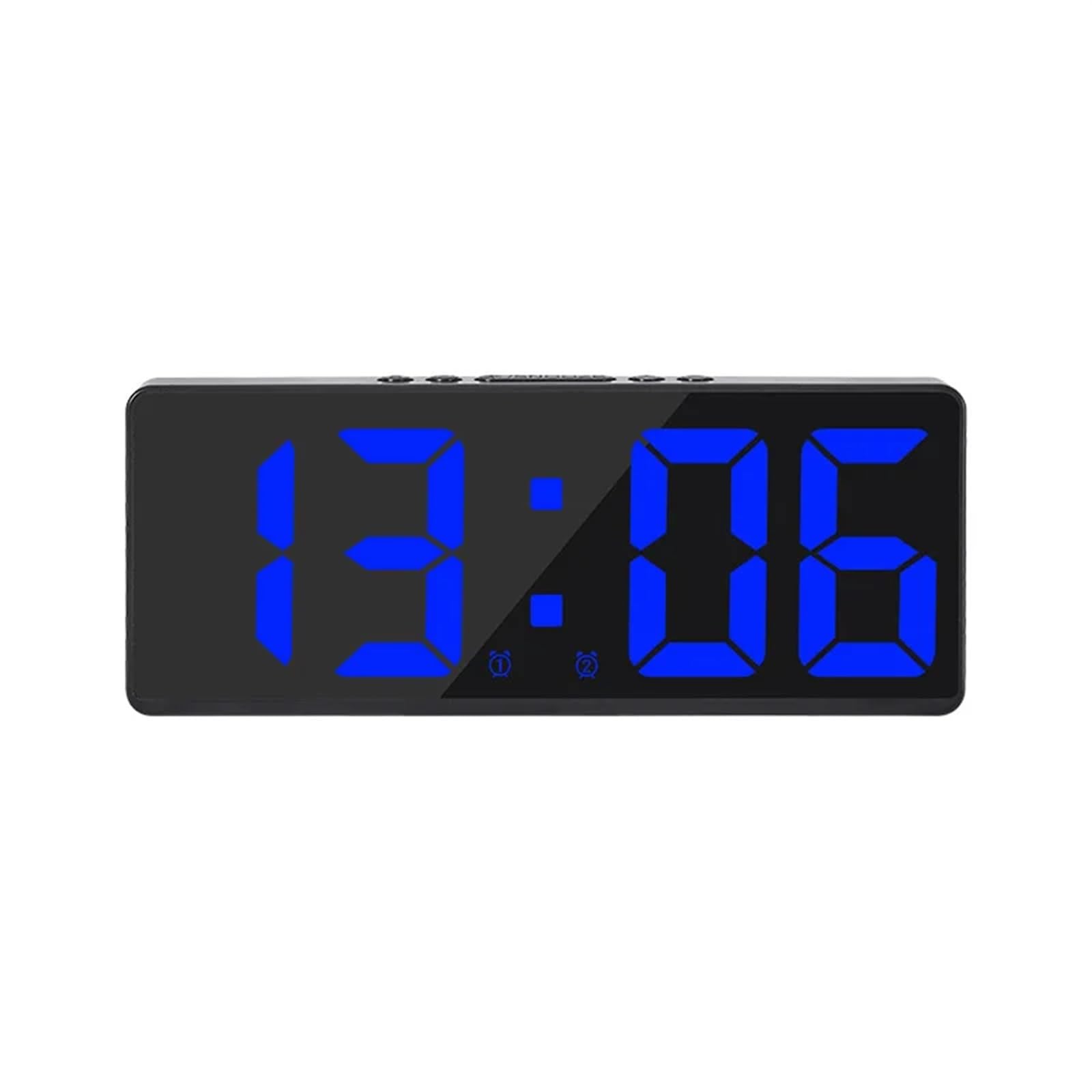 LUYSGBXR Alarm Clock Voice Control Digital Alarm Clock Teperature Snooze Night Mode Desktop Table 12/24H Anti-disturb Funtion LED Clocks Watch(BBL)