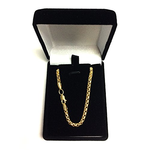 Jewelry Affairs 14K Yellow Real Gold Filled Round Box Chain Necklace, 3.4Mm, 20" #TOP4