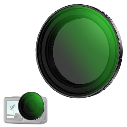 NEEWER Filtre ND Variable Compatible avec DJI Osmo Action 5 Pro/4/3, ND2-32, 1 à 5 diaphragmes, Fixation par Clip, Verre Optique HD Multicouches, Accessoire pour Objectif de caméra d'action