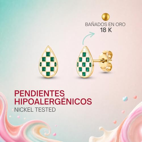 Pendientes regalo original comunión y cumpleaños con caja macarons 3